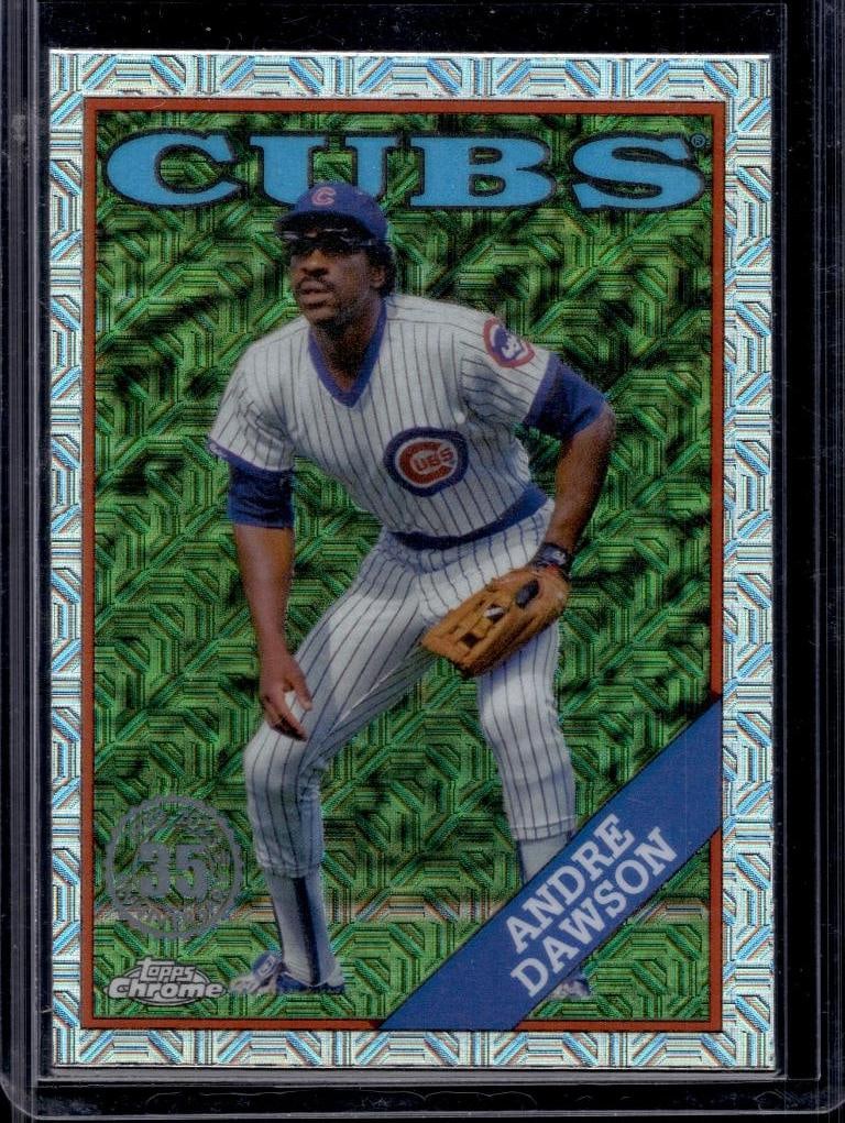 ANDRE DAWSON 2023 TOPPS CHROME 1988 RETRO MEGA REFRACTOR: NEAR MINT OR BETTER CONDITION