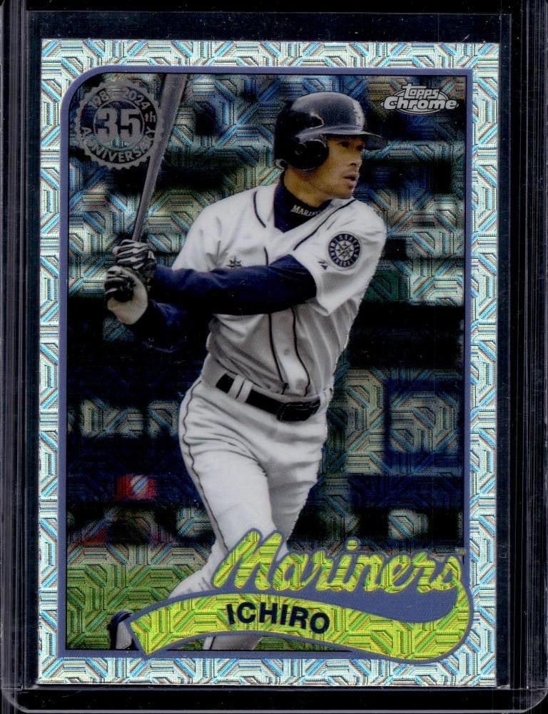 ICHIRO SUZUKI 2024 TOPPS CHROME 1989 RETRO MEGA REFRACTOR: NEAR MINT OR BETTER CONDITION
