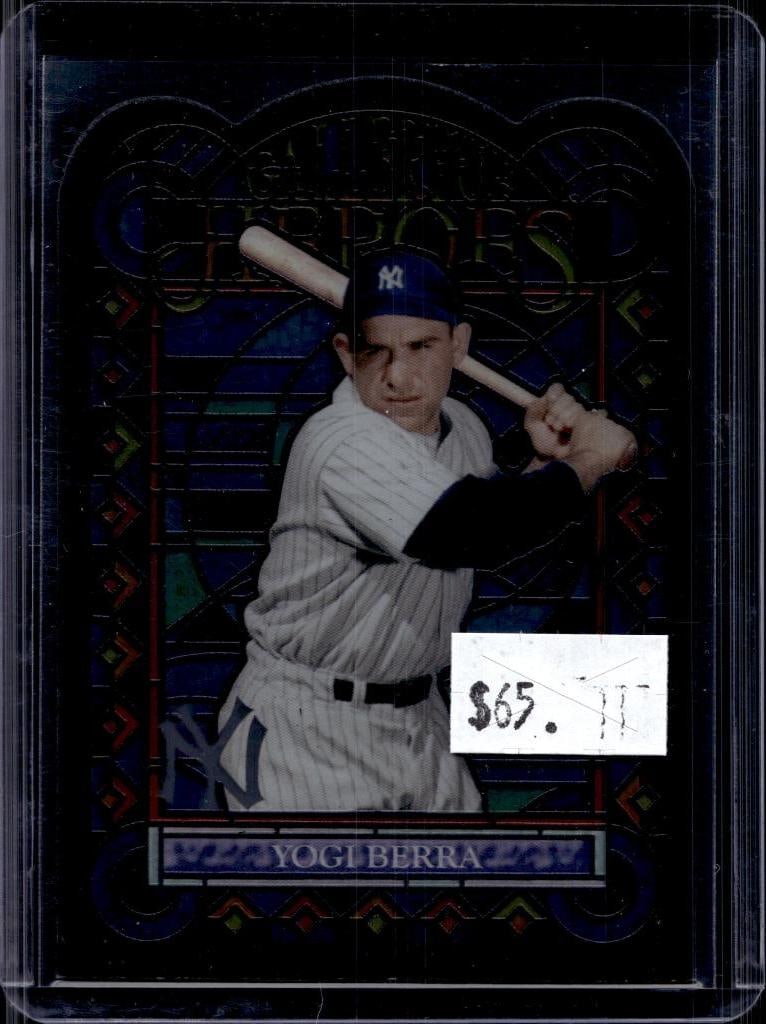YOGI BERRA 2013 TOPPS GALLERY OF HEROES STAINED GLASS INSERT SP: NEAR MINT OR BETTER CONDITION