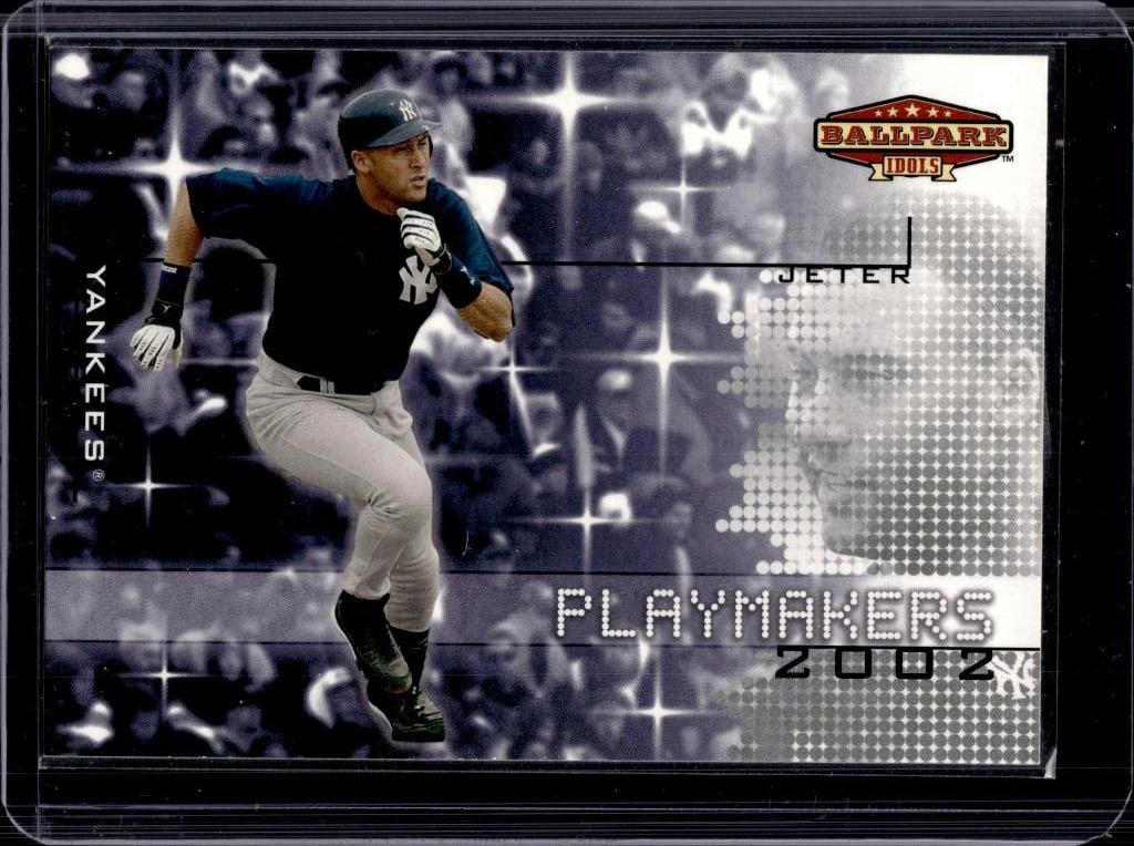 DEREK JETER 2002 UPPER DECK BALLPARK IDOLS PLAYMAKER INSERT: NEAR MINT OR BETTER CONDITION