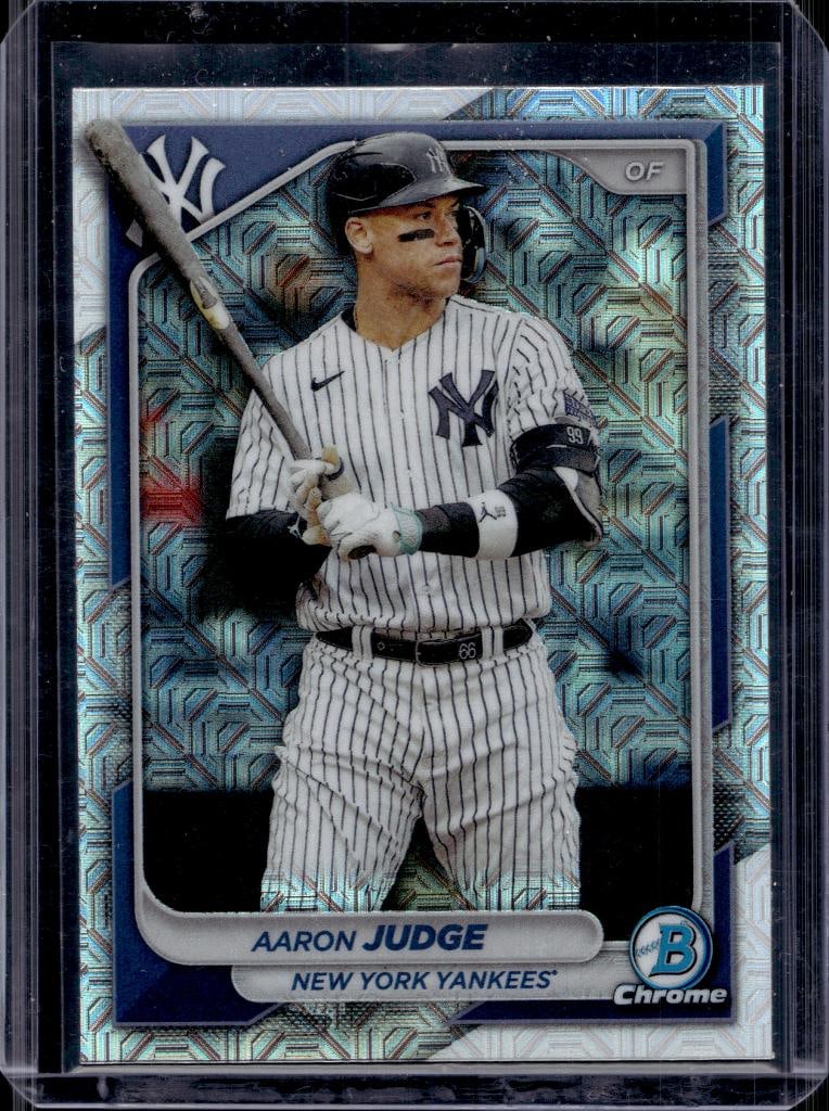 AARON JUDGE 2024 BOWMAN CHROME MEGA REFRACTOR: NEAR MINT OR BETTER CONDITION