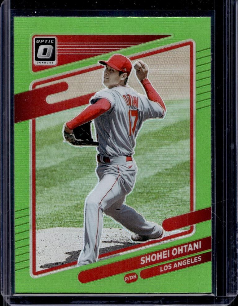 SHOHEI OHTANI 2021 PANINI OPTIC LIME GREEN PRIZM: NEAR MINT OR BETTER CONDITION