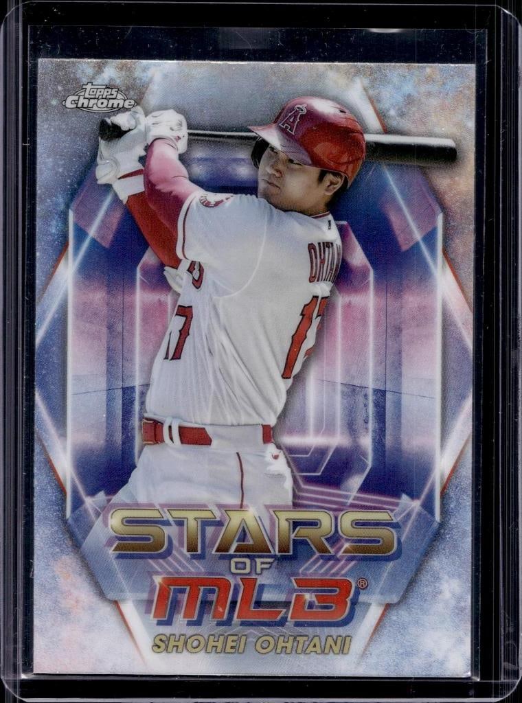 SHOHEI OHTANI 2023 TOPPS CHROME STARS OF THE MLB REFRACTOR: NEAR MINT OR BETTER CONDITION