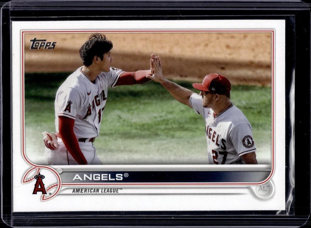 SHOHEI OHTANI MIKE TROUT 2022 TOPPS TEAM CARD: NEAR MINT OR BETTER CONDITION