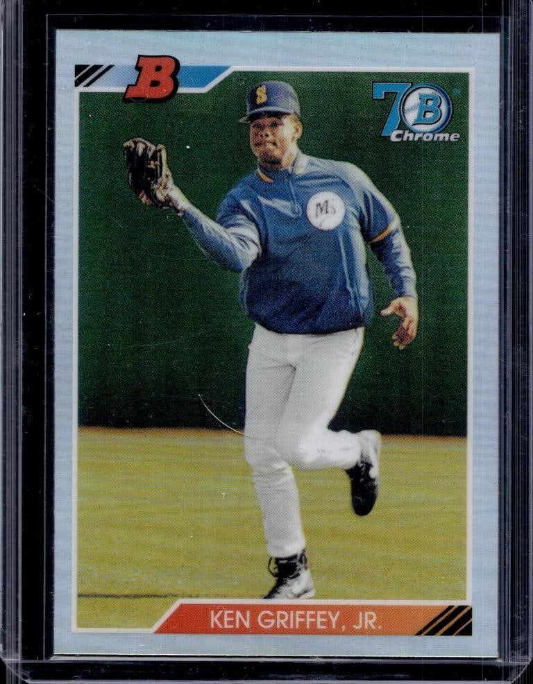 KEN GRIFFEY JR 2017 BOWMAN CHROME RETRO REFRACTOR: NEAR MINT OR BETTER CONDITION