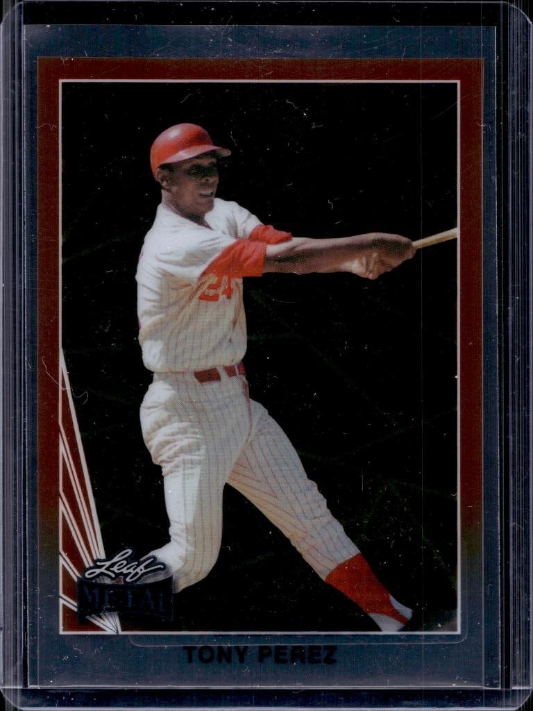 TONY PEREZ 2025 LEAF METAL PRE-PRODUCTION PROOF: 1/1. NEAR MINT OR BETTER CONDITION