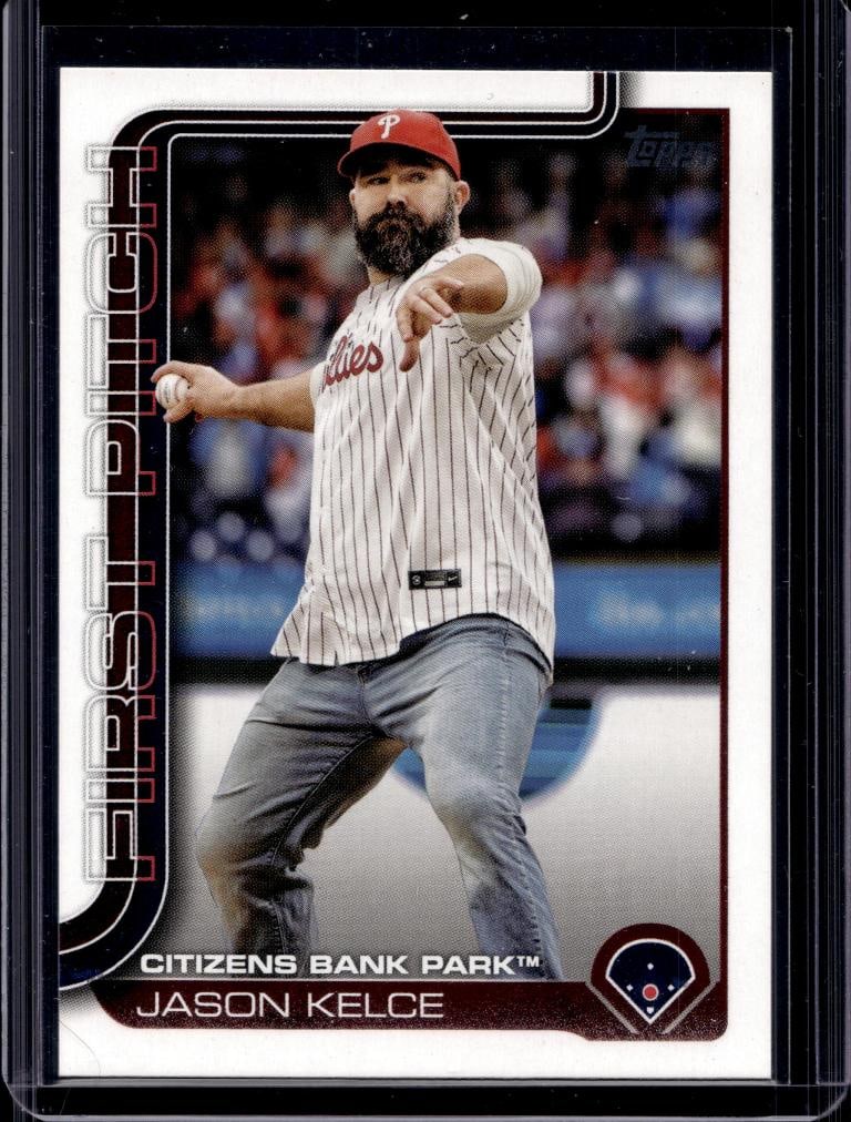 JASON KELCE 2025 TOPPS FIRST PITCH INSERT: NEAR MINT OR BETTER CONDITION