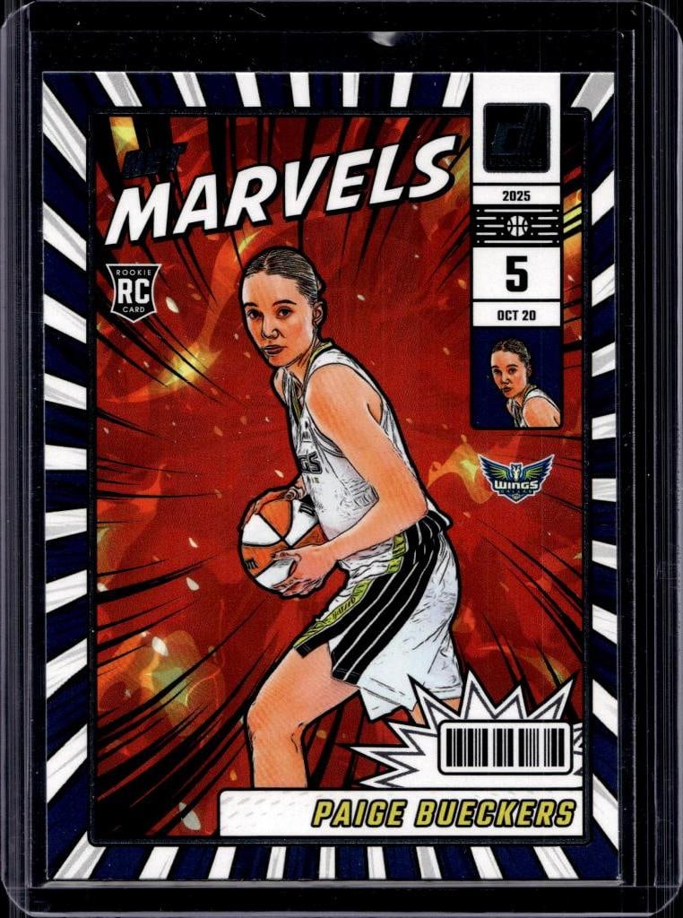 PAIGE BUECKERS 2025 DONRUSS WNBA NET MARVELS ROOKIE CARD: NEAR MINT OR BETTER CONDITION
