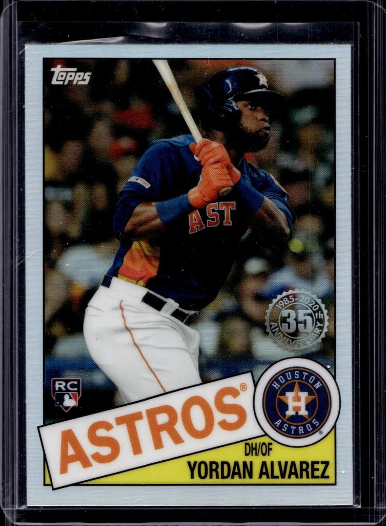 YORDAN ALVAREZ 2020 TOPPS CHROME 1985 RETRO REFRACTOR ROOKIE CARD: NEAR MINT OR BETTER CONDITION