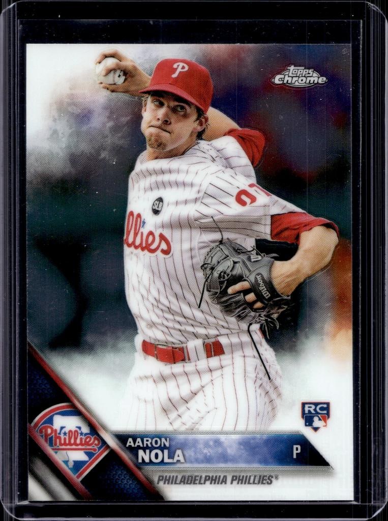 AARON NOLA 2016 TOPPS CHROME ROOKIE CARD: NEAR MINT OR BETTER CONDITION