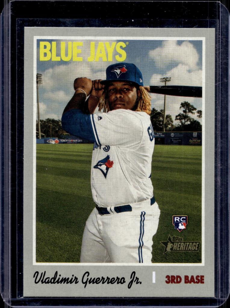VLADIMIR GUERRERO JR 2019 TOPPS HERITAGE ROOKIE CARD: NEAR MINT OR BETTER CONDITION