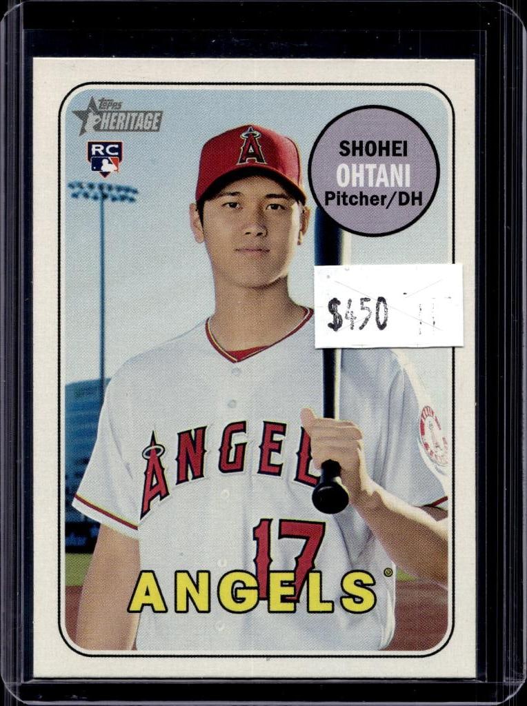 SHOHEI OHTANI 2018 TOPPS HERITAGE ROOKIE CARD: NEAR MINT OR BETTER CONDITION