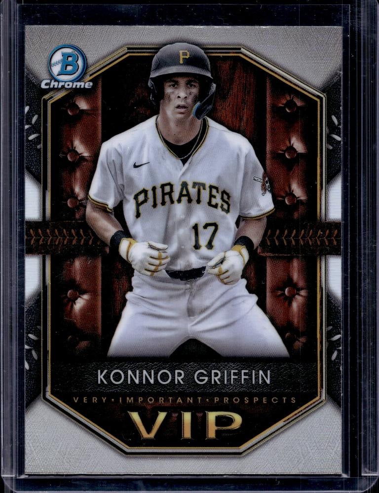 KONNOR GRIFFIN 2025 BOWMAN CHROME VIP REFRACTOR ROOKIE CARD: NEAR MINT OR BETTER CONDITION