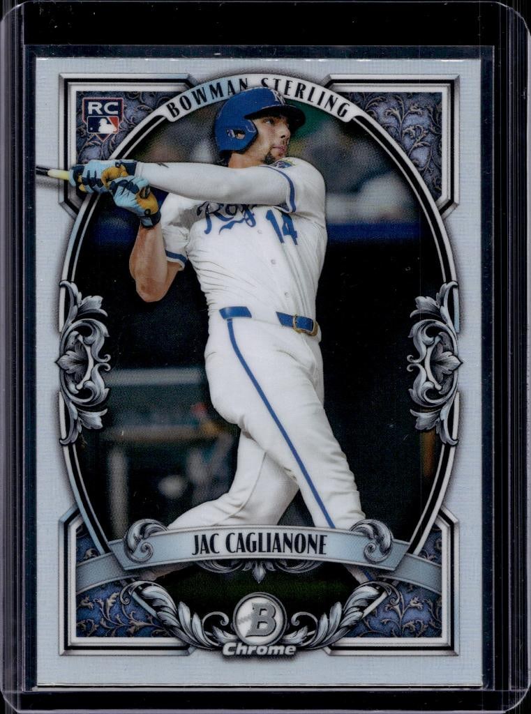 JAC CAGLIANON 2026 BOWMAN CHROME STERLING REFRACTOR ROOKIE CARD: NEAR MINT OR BETTER CONDITION
