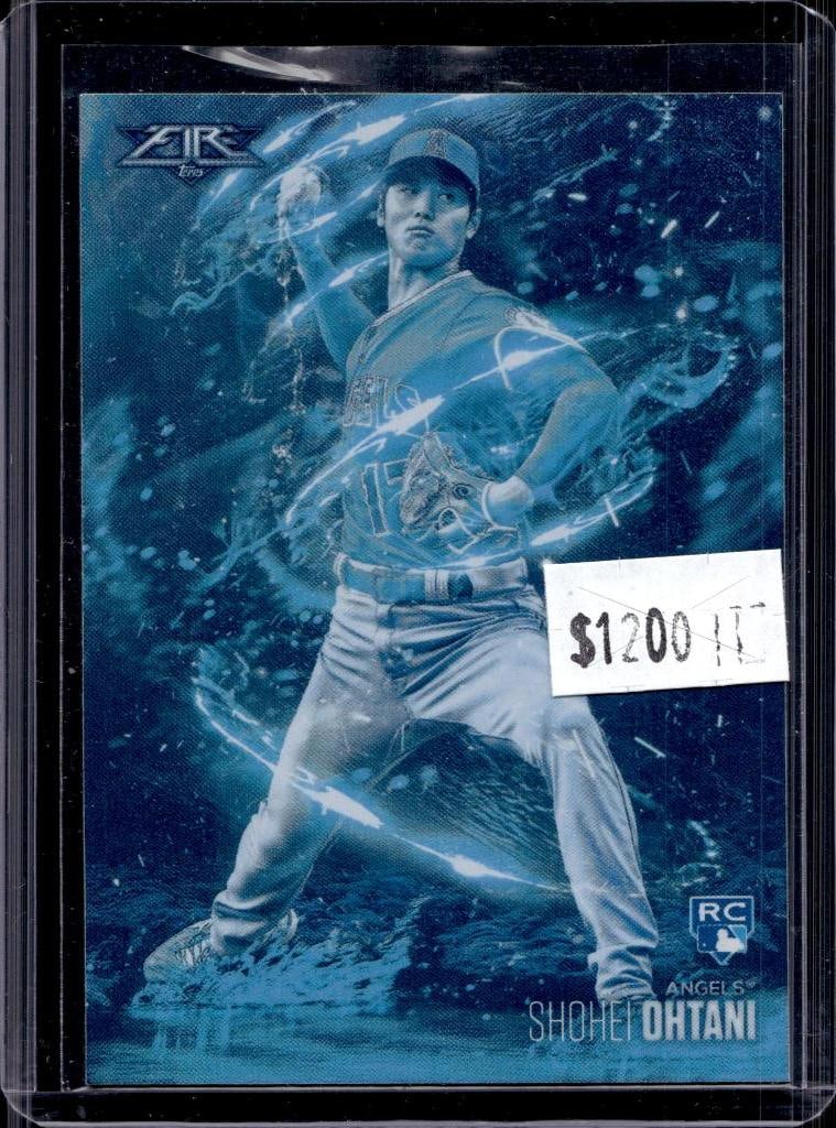 SHOHEI OHTANI 2018 TOPPS FIRE FLAME THROWERS ROOKIE CARD SP: NEAR MINT OR BETTER CONDITION