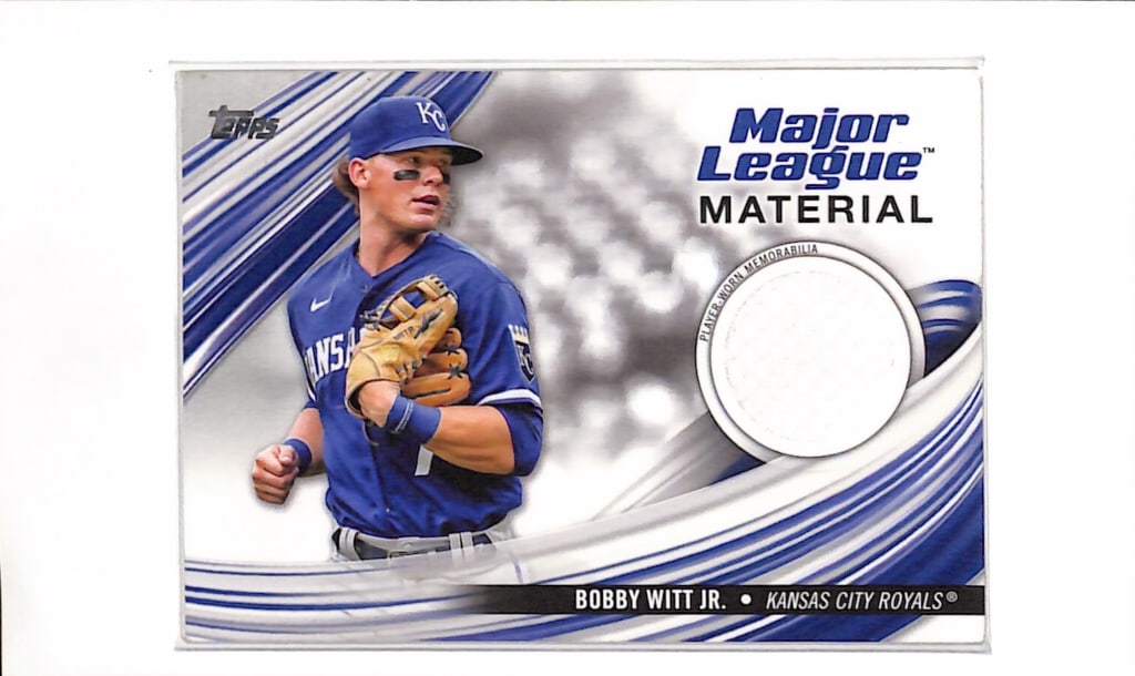 BOBBY WITT JR 2023 TOPPS GAME USED JERSEY CARD: NEAR MINT OR BETTER CONDITION