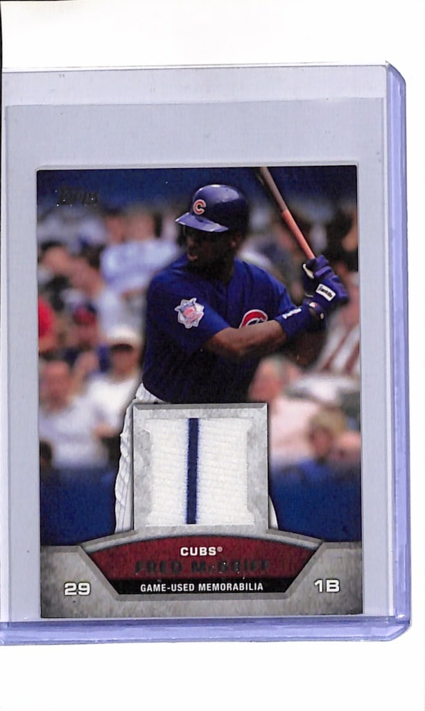 FRED MCGRIFF 2013 TOPPS MINI GAME USED JERSEY CARD: NEAR MINT OR BETTER CONDITION