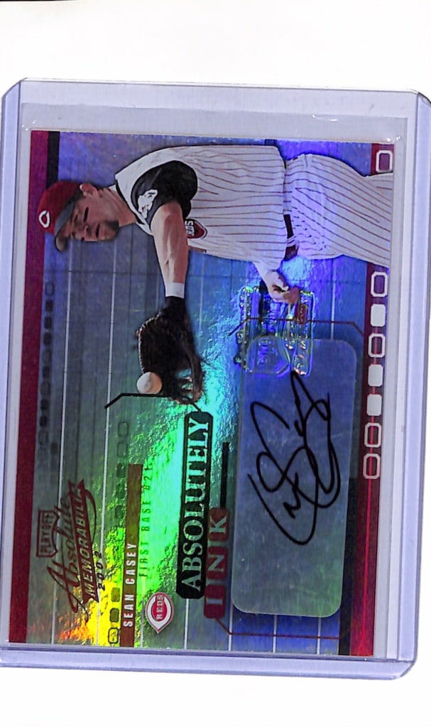 SEAN CASEY 2002 ABSOLUTE AUTOGRAPH CARD: NEAR MINT OR BETTER CONDITION