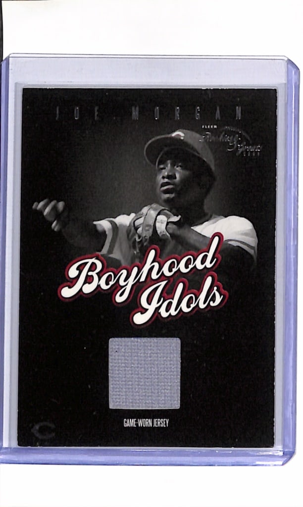 JOE MORGAN 2003 FLEER ROOKIES & GREATS GAME USED JERSEY CARD: 300/615. NEAR MINT OR BETTER CONDITION