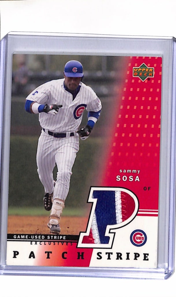 SAMMY SOSA 2002 UPPER DECK GAME USED JERSEY PATCH (1 of 1)