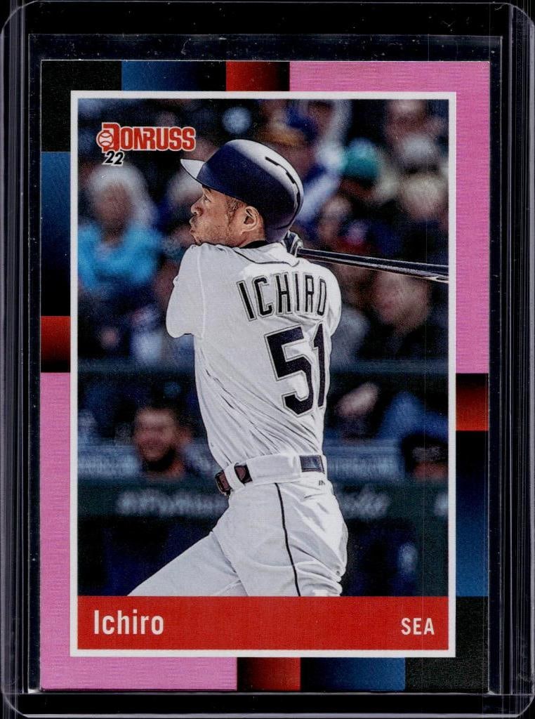 ICHIRO SUZUKI 2022 DONRUSS 1988 RETRO PINK HOLO: NEAR MINT OR BETTER CONDITION