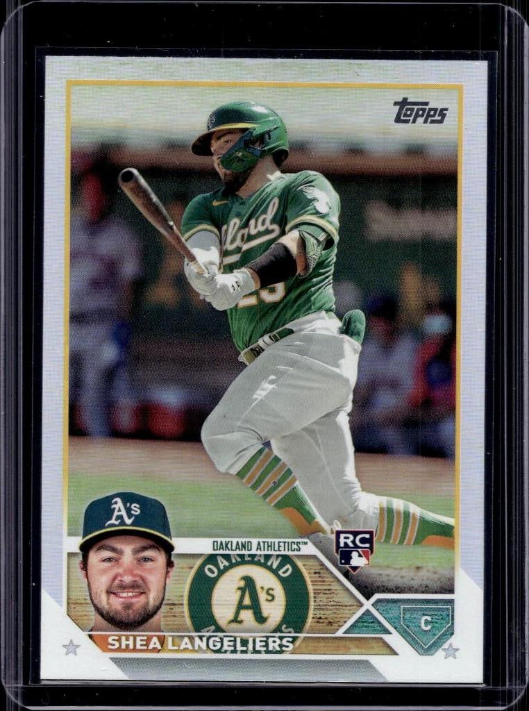 SHEA LANGELIERS 2023 TOPPS SILVER HOLO ROOKIE CARD: NEAR MINT OR BETTER CONDITION