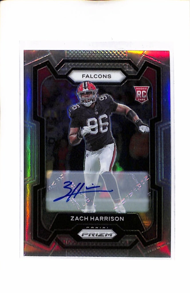 ZACH HARRISON 2023 PANINI PRIZM SILVER PRIZM AUTOGRAPH ROOKIE CARD: NEAR MINT OR BETTER CONDITION