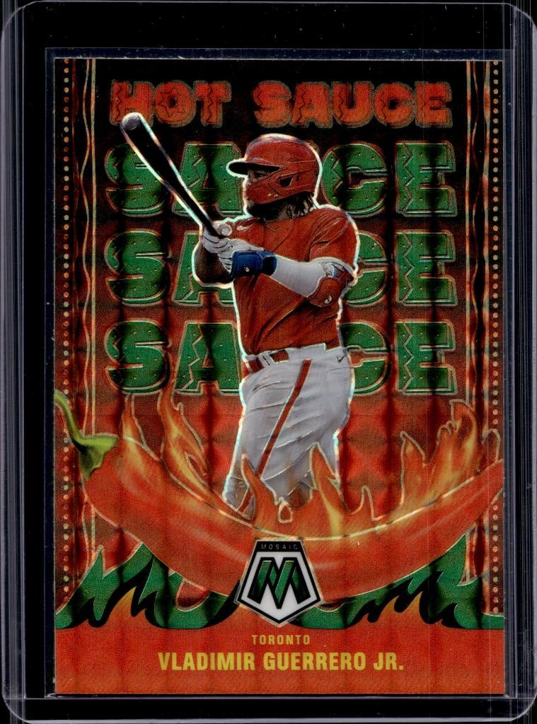 VLADIMIR GUERRERO JR 2022 PANINI MOSAIC HOT SAUCE SILVER MOSAIC PRIZM: NEAR MINT OR BETTER CONDITION