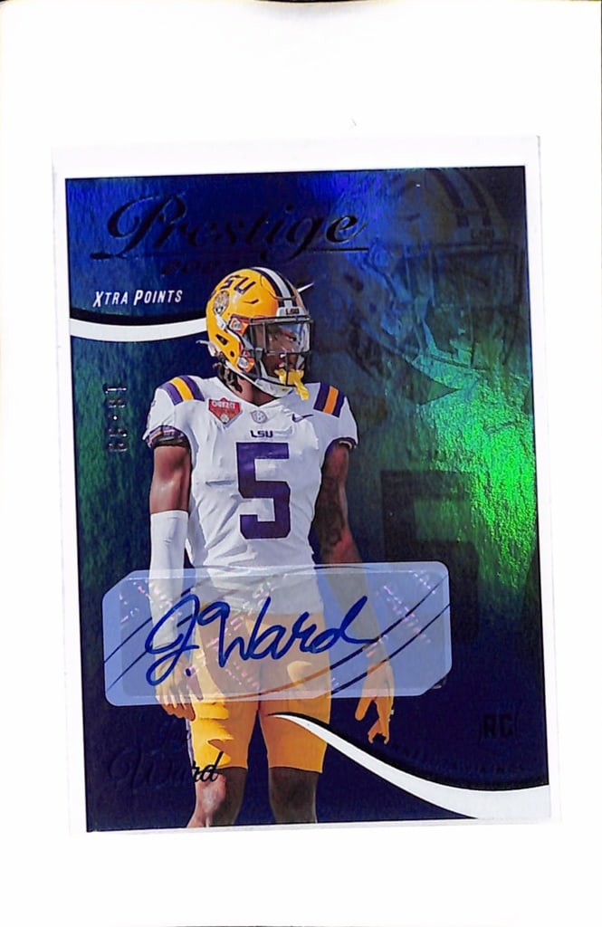JAY WARD 2023 PANINI PRESTIGE XTRA POINTS BLUE AUTOGRAPH ROOKIE CARD: 18/99. NEAR MINT OR BETTER CONDITION