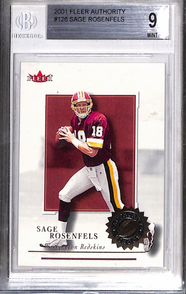 SAGE ROSENFELS 2001 FLEER AUTHORITY ROOKIE CARD. GRADED (1 of 1)