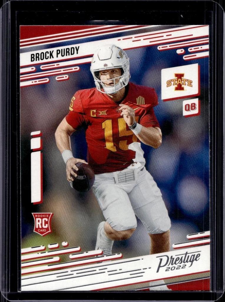 BROCK PURDY 2022 PANINI PRESTIGE DRAFT ROOKIE CARD: NEAR MINT OR BETTER CONDITION