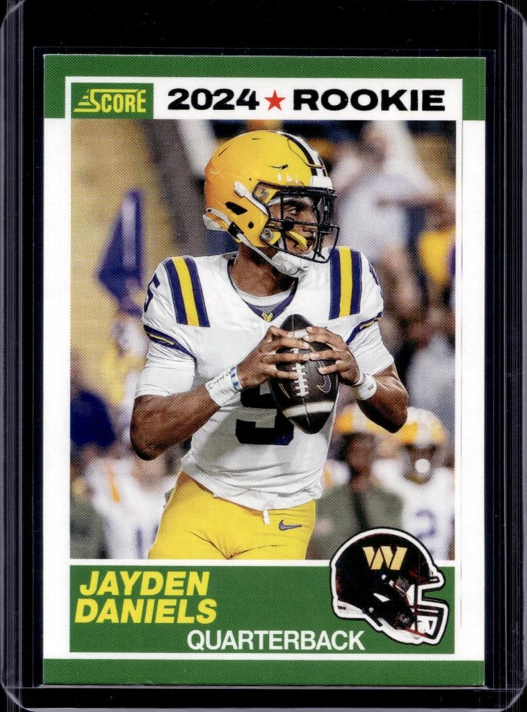 JAYDEN DANIELS 2024 SCORE RETRO ROOKIE CARD: NEAR MINT OR BETTER CONDITION