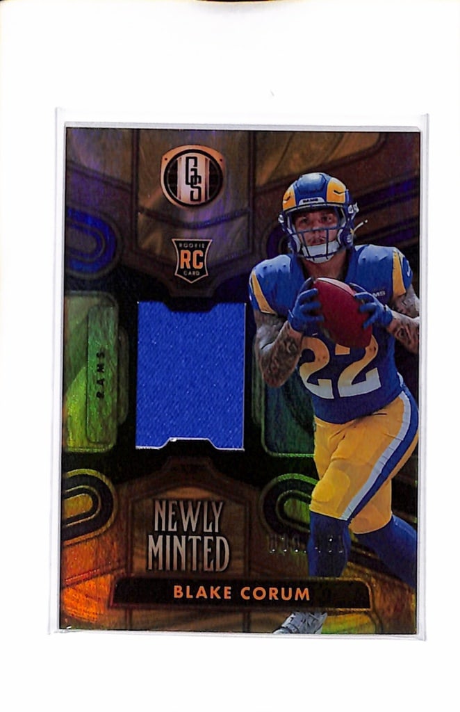 BLAKE CORUM 2024 PANINI GOLD STANDARD JERSEY ROOKIE CARD: 33/499. NEAR MINT OR BETTER CONDITION