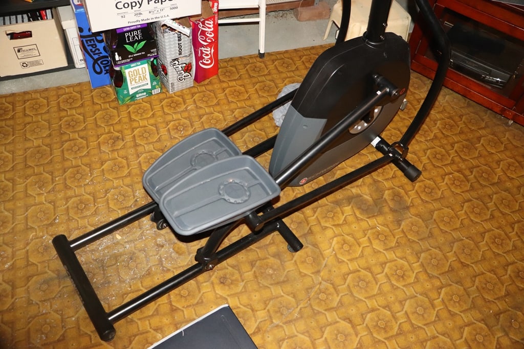 EXERCISE EQUIPMENT: A PAIR OF EXERCISE EQUIPMENT WITH A SCHWINN A40 ELIPTICAL AND A NONELECTRONIC WALKING BELT TREADMILL. VERY GOOD CONDITION.