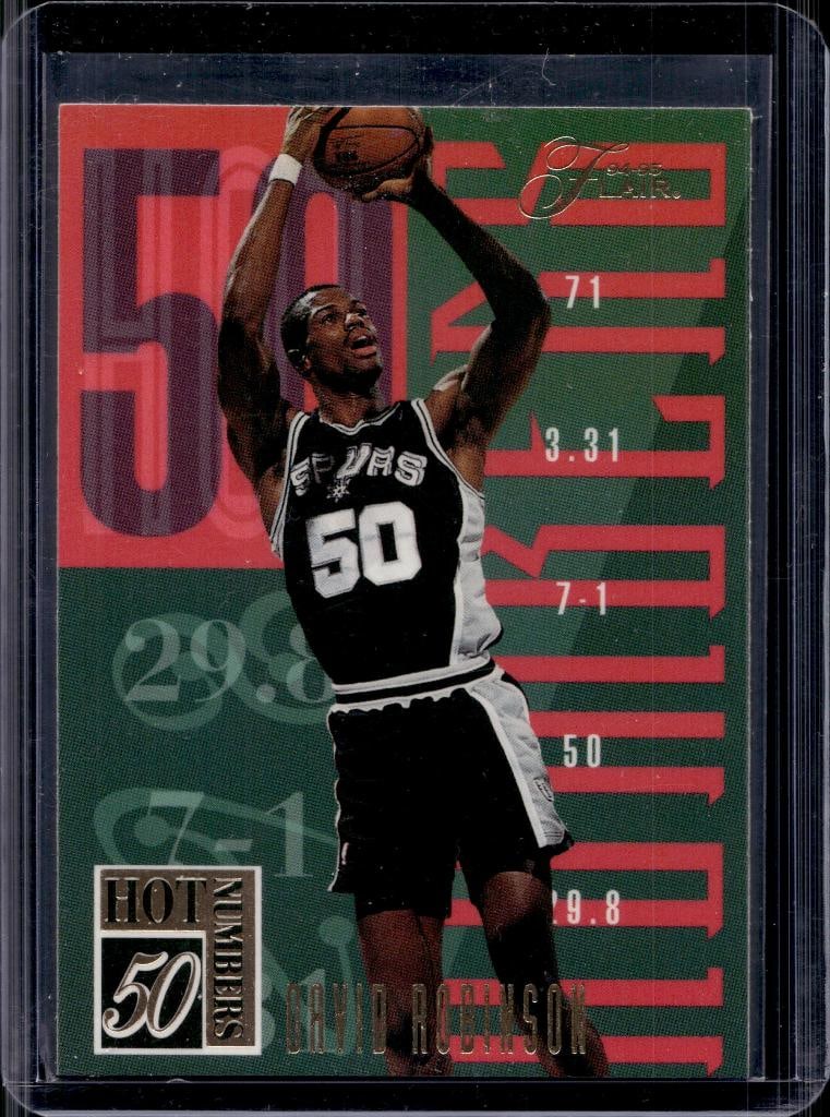 DAVID ROBINSON 1994-95 FLAIR HOT NUMBERS INSERT: NEAR MINT OR BETTER CONDITION
