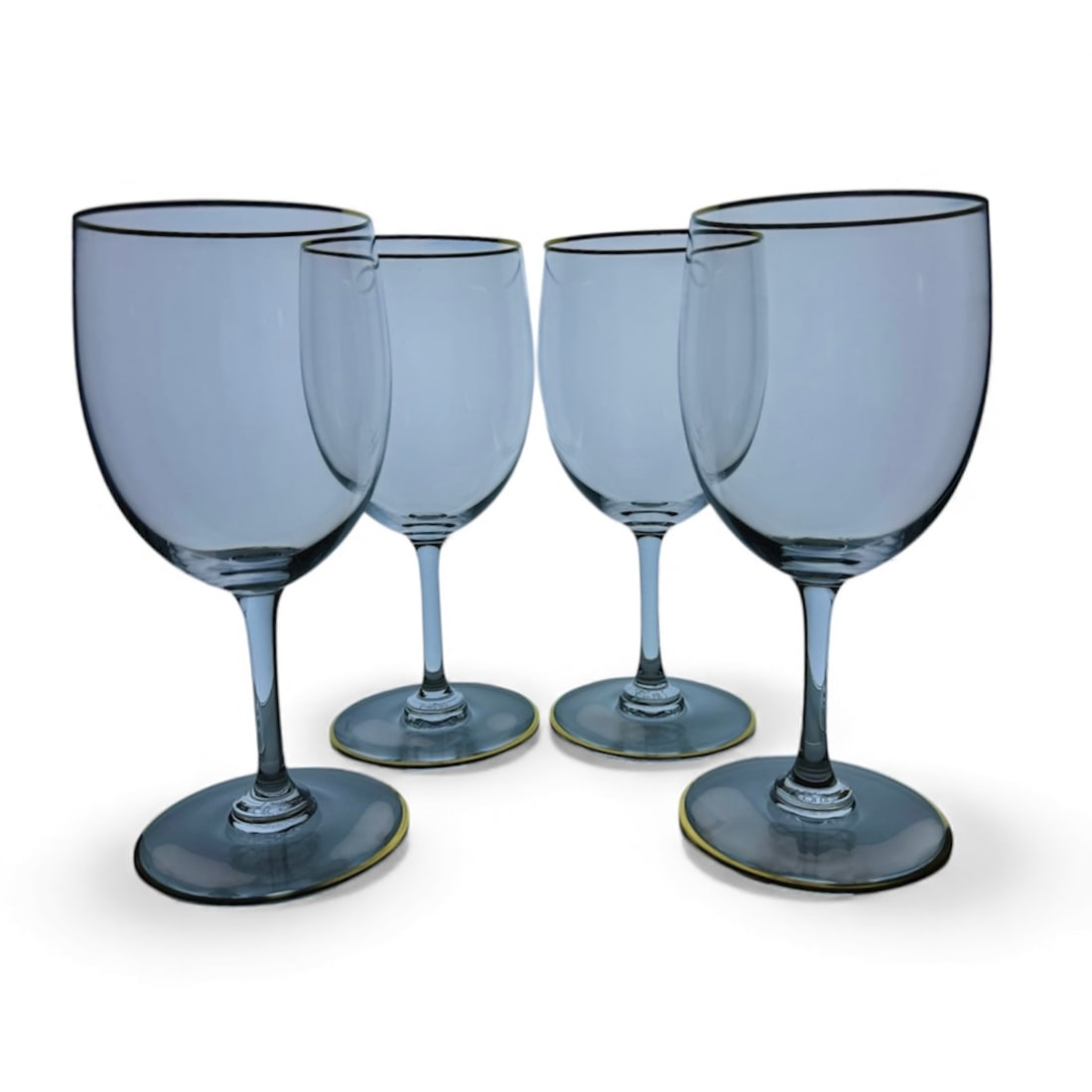 Baccarat Regence - Water Goblets, Set of 4: Each glass measures 7” in height and 3 1/8” in width. These are very rare sizes in the pattern. Baccarat hails from France and is made from the finest crystal.