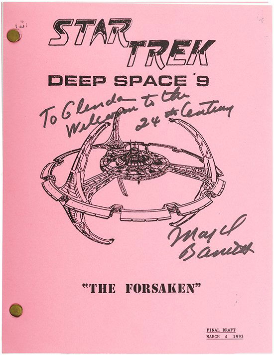 Star Trek: DS9 Autographed "The Forsaken" Script (1 of 1)