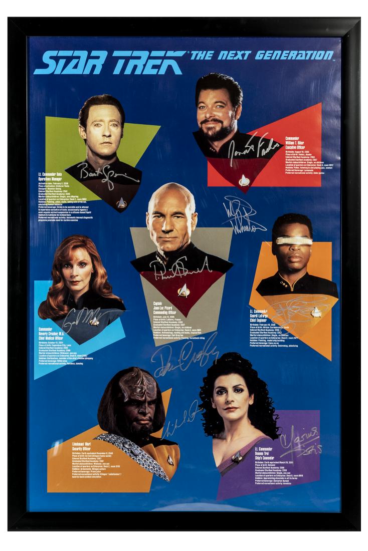 Star Trek: The Next Generation Cast Autographed Poster (1 of 1)