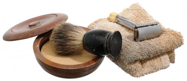 Yinsen's Hero Shaving Kit: Antique razor and shaving supplies Yinsen uses while shaving when Tony wakes up after his surgery in the cave cell. Production noted that this is the screen used shaving kit used by Shaun Toub. Nickel