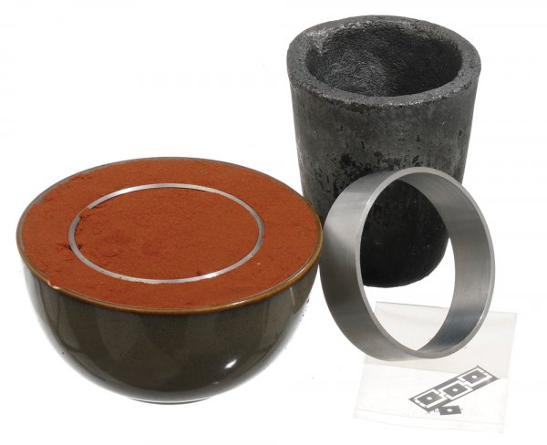 Palladium Ring Casting Tools: Backup sand casting items Tony Stark and Yinsen use to mold a palladium ring for Tony to create a crude RT Unit ring. Includes backup casting tools from the cave. Cup measures 2" x 4" in diameter. Cas