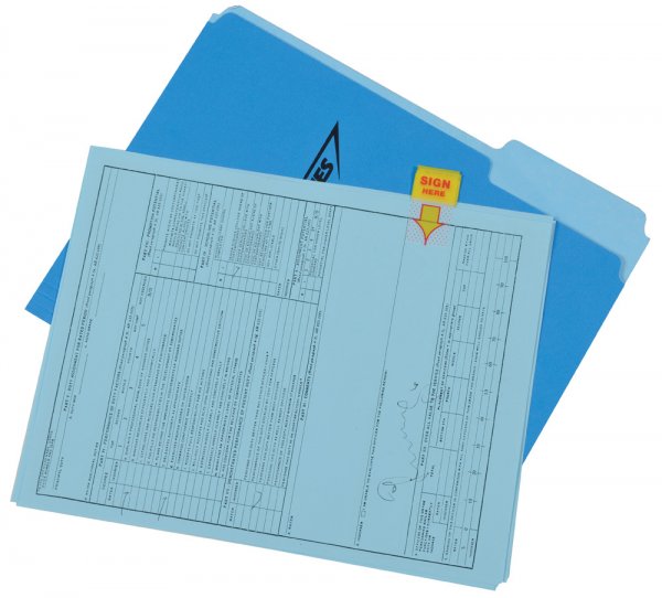 Pepper Potts File Folders With Paperwork: "Set of hero folder and papers Pepper Potts is carrying when she harangues Tony Stark for being late for his trip to Afghanistan. Tony absently signs the included paperwork, never looking at it. Produ
