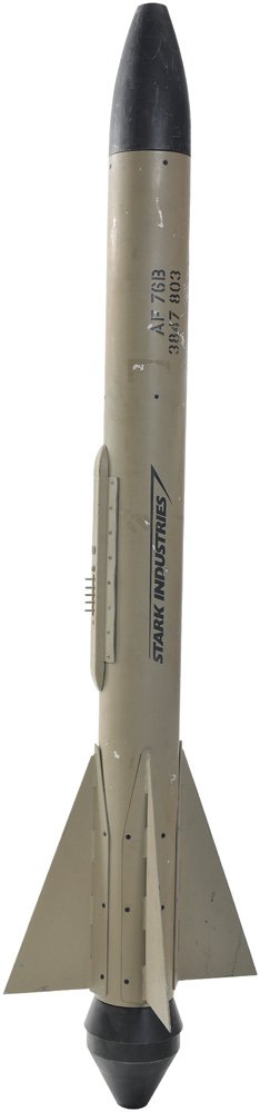 Stark Industries Tan Surface to Air Missile: One large tan Stark Industries surface to air missile. Founded by Howard Stark, Stark Industries is a multi-billion dollar company that develops and manufactures advanced weapon and defense technologi