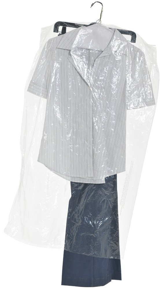 Christine Everhart Hero Dry-cleaning: Dry-cleaning that Pepper Potts hands to Christine Everhart after they disparagingly meet for the first time in Tony's Malibu house foyer. White blouse with black stripes with black slacks. Black blaze