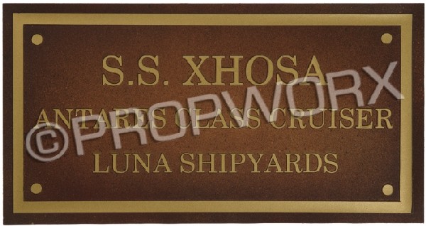S.S. Xhosa Dedication Plaque