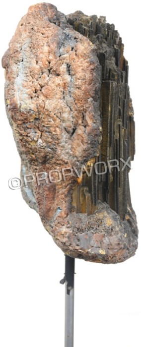 Asteroid Filming Miniature: This asteroid was used in a special effects shot for the episode "Destiny" in Star Trek: Deep Space Nine. Sisko and Kira used the Defiant to protect three fragments with a force field from reacting wi