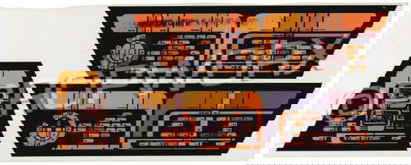Set of Runabout Control Graphics: Set of three runabout control console translites created as backups during the production of the Star Trek: Deep Space Nine series. Three uncut graphic displays used on the control consoles of the run