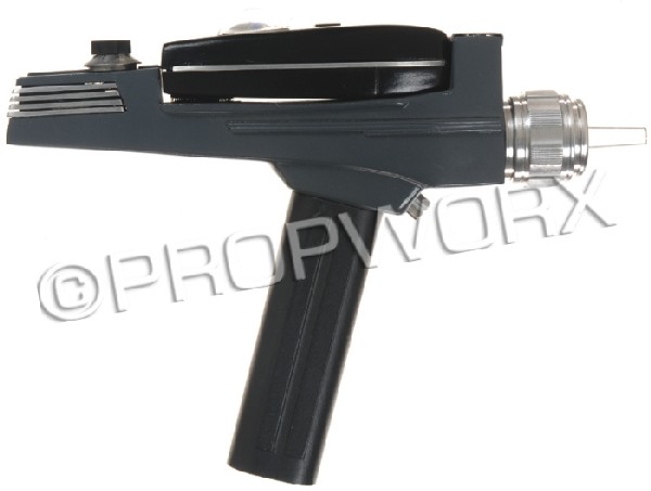 Original Series Style Type II Phaser: Type II phaser in the style of The Original Series presented to Doug Drexler as a gift to commemorate the Star Trek: Deep Space Nine episode "Trials and Tribble-ations." This Phaser was given to only 