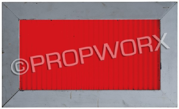 Original Series Style Bridge Red Alert Panel: Bridge red alert panel in the style of The Original Series used as set dressing in the Star Trek: Deep Space Nine episode "Trials and Tribble-ations." This panel was used on the recreated Enterprise b