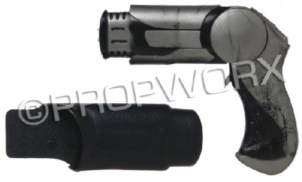 Tellarite Pistol and Holster: A stunt Tellarite pistol and holster used during the production of the Star Trek: Enterprise episode "Bounty." These pistols were originally designed for use in the feature film Minority Report and ca