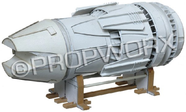 Future Time Ship Study Model: Study model for the mysterious futuristic vessel encountered by the Enterprise NX-01. Jonathan Archer and his crew learn both the Suliban and the Tholians want the timeship for their own purposes. Com
